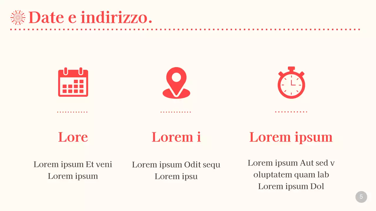 Pianificazione di una festa di fuochi d'artificio beige e rossi