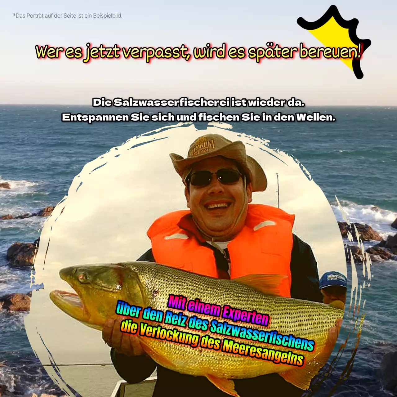 Förderung der Fischerei auf Blaue und Regenbogen im Meer