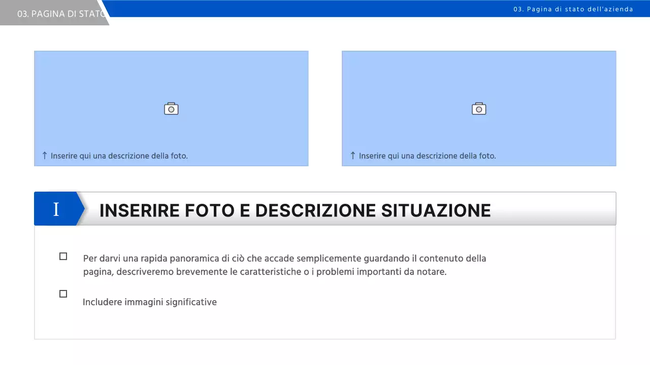 Un semplice rapporto sulla strategia aziendale in blu e nero