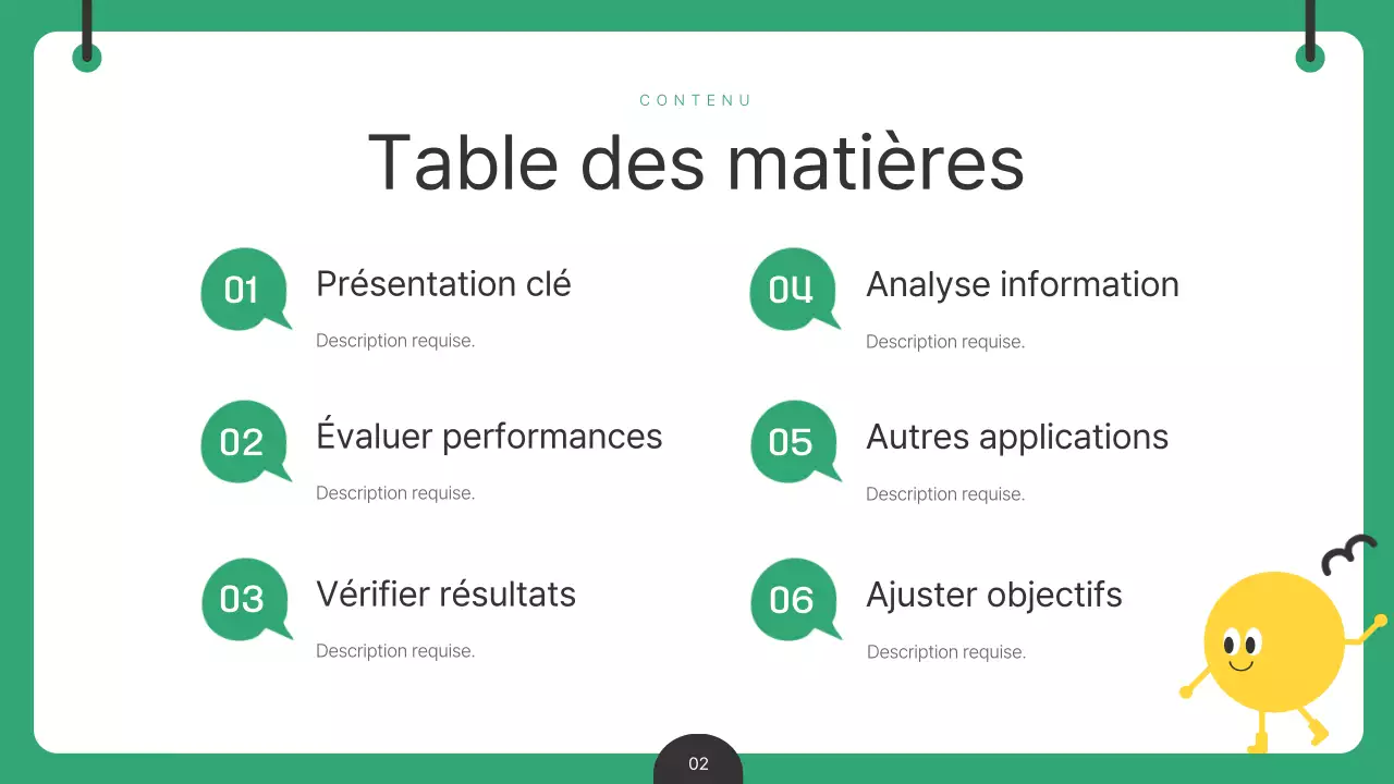 Un rapport analytique vert et jaune sur le contenu des enfants