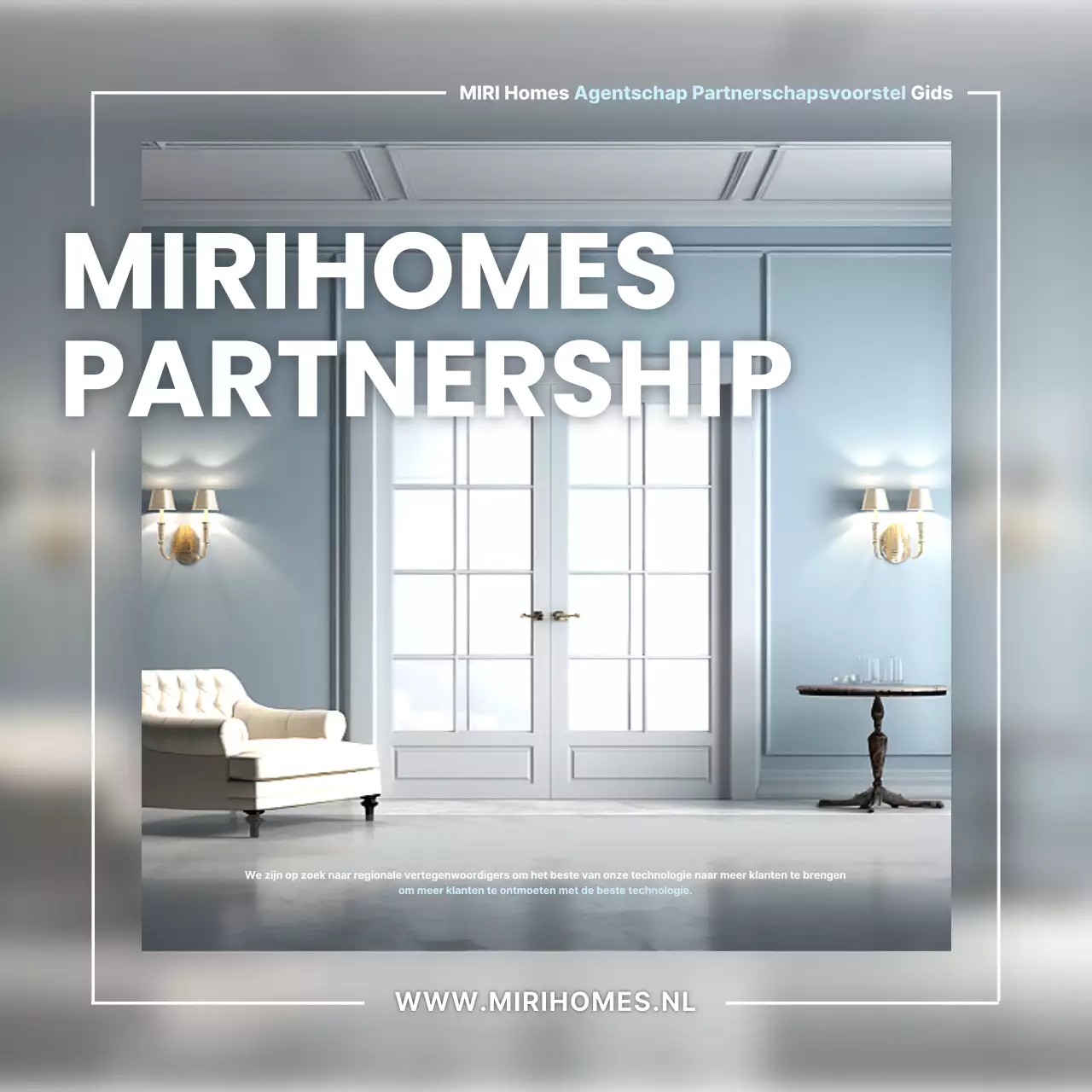 Modern uitzendbureau in lichtblauw en grijs