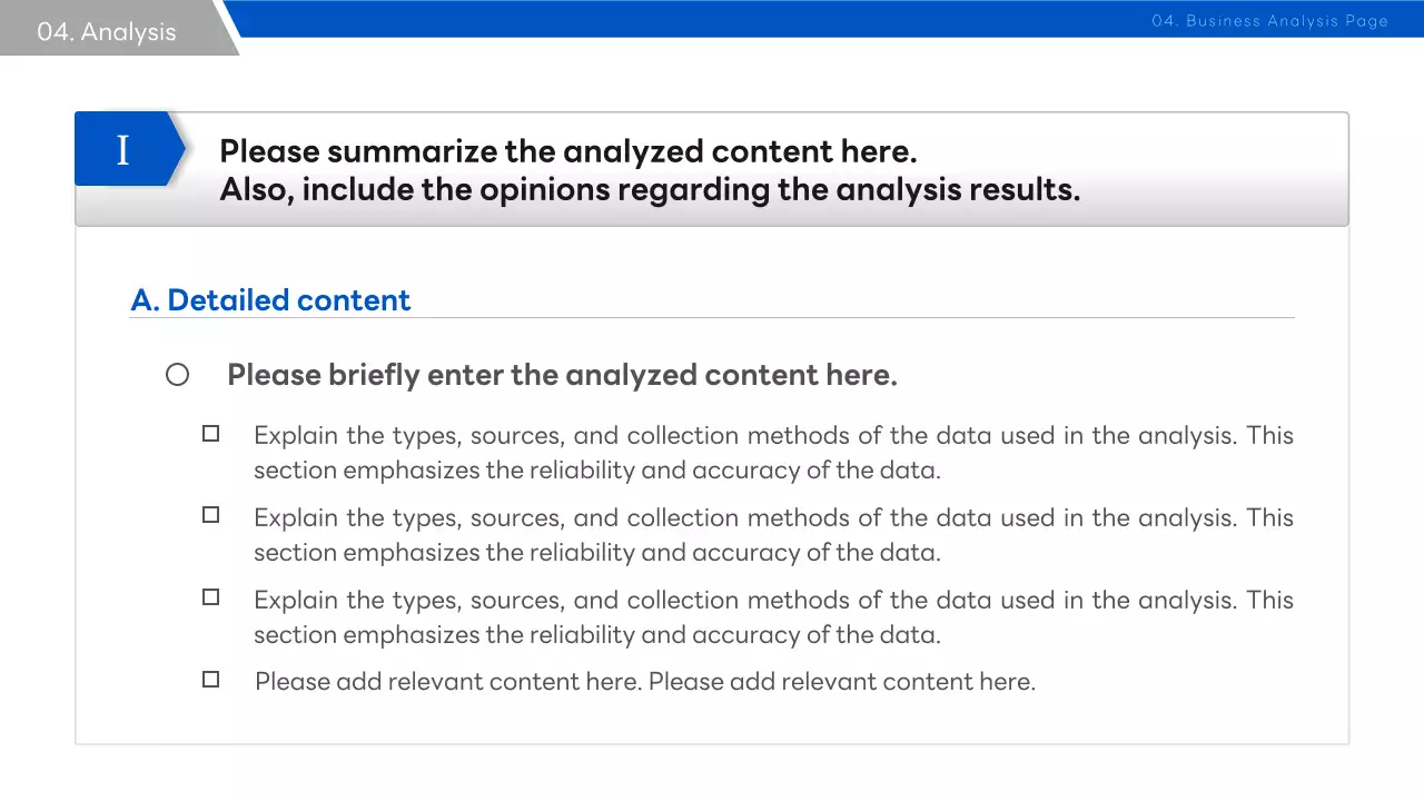 A Simple Business Strategy Report in Blue and Black