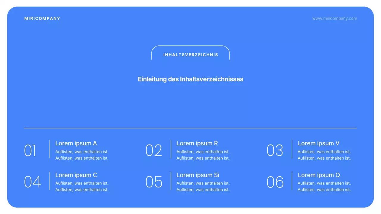 Einfache Unternehmensberichte in Blau