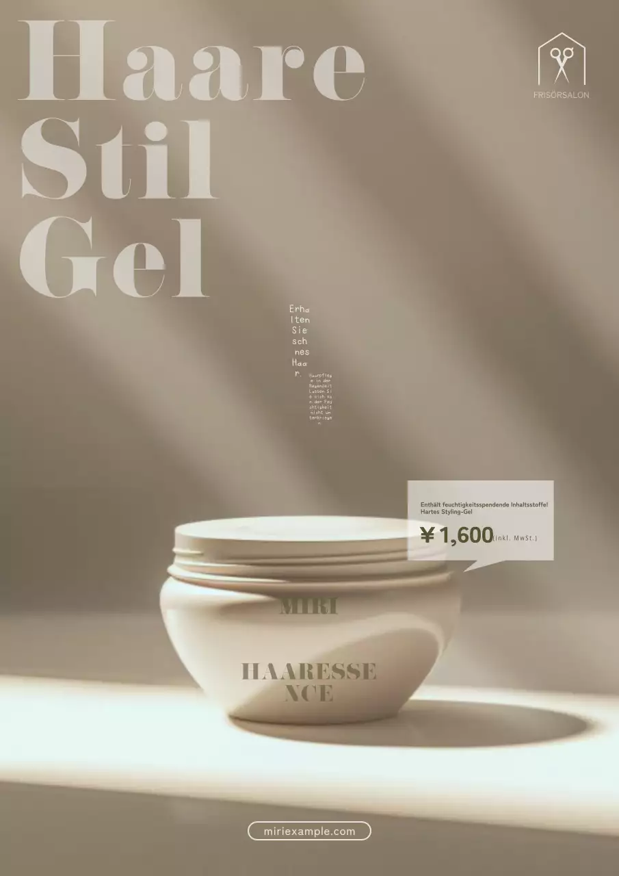 Beige moderne Regenzeit-Haarpflege-Werbung.