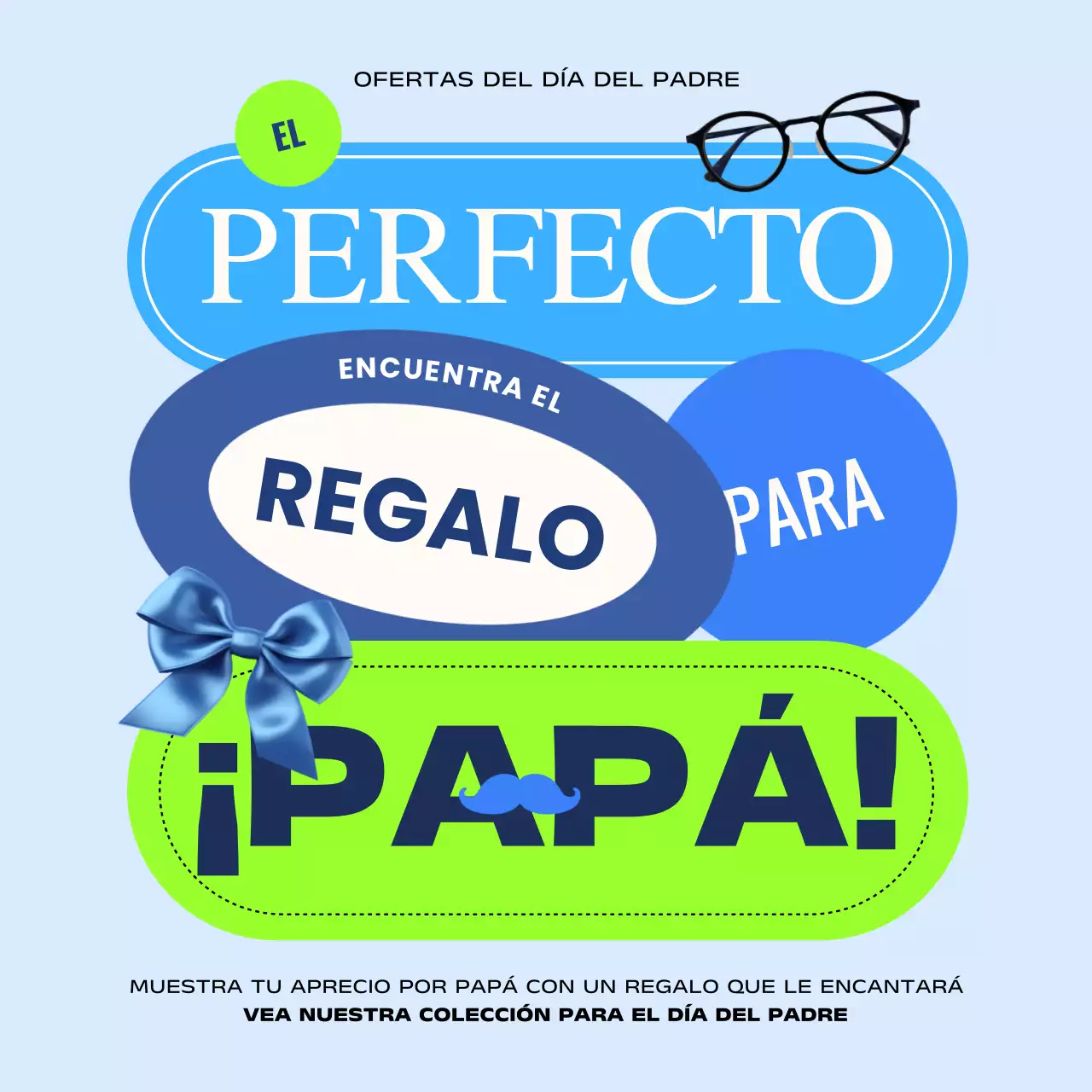 Anuncio de rebajas para hombre a la última en azul y colores flúor