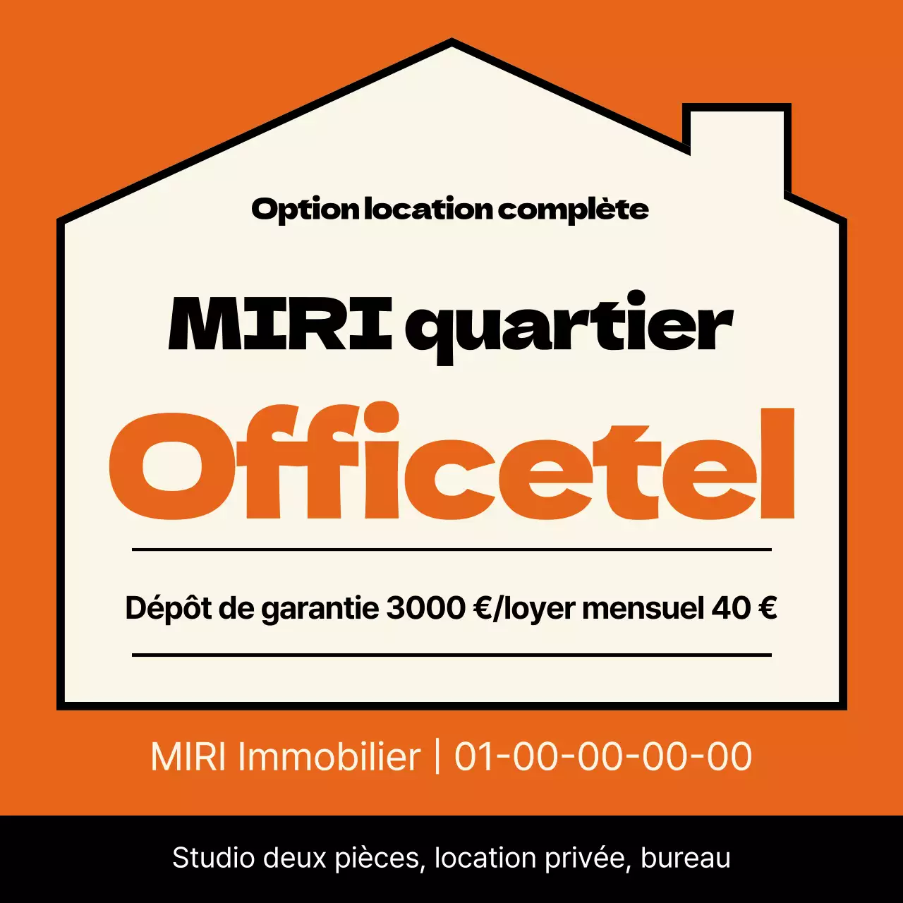 Annonces de vente de biens immobiliers surlignées en orange et noir