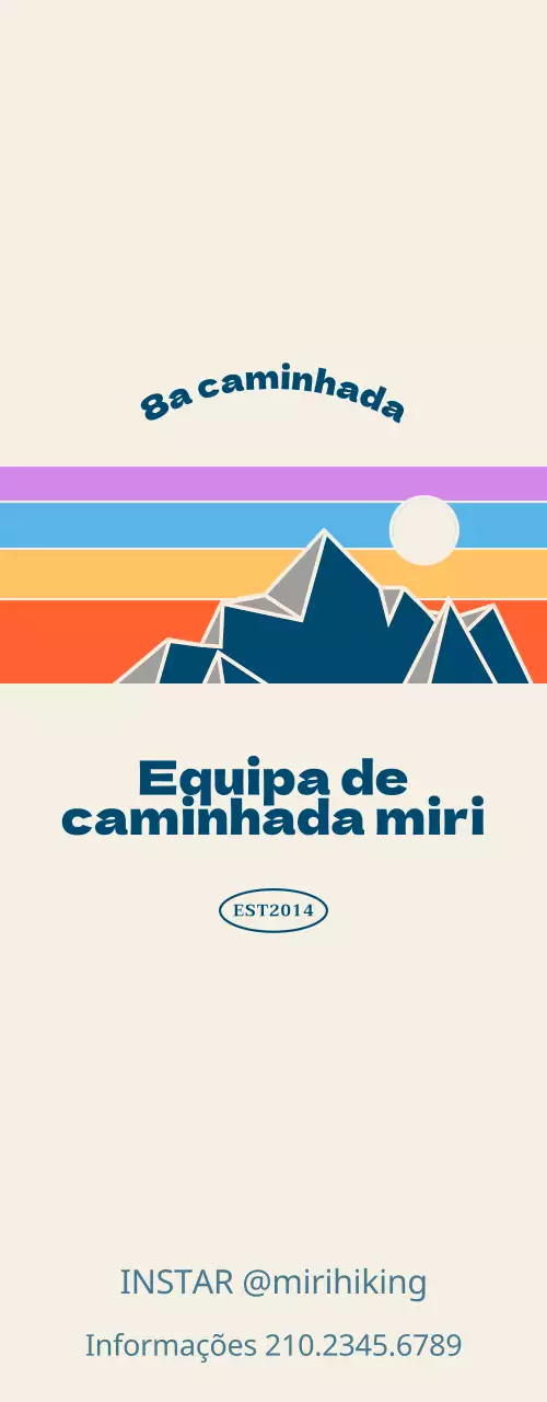 Promover associações de montanha com ilustrações coloridas de montanhas e paisagens