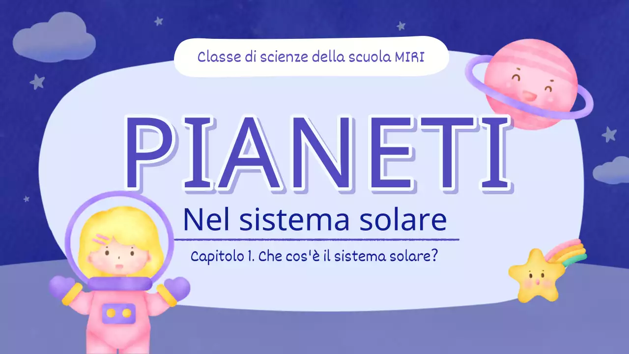 Una simpatica risorsa educativa di scienza spaziale di Purple and Yellow