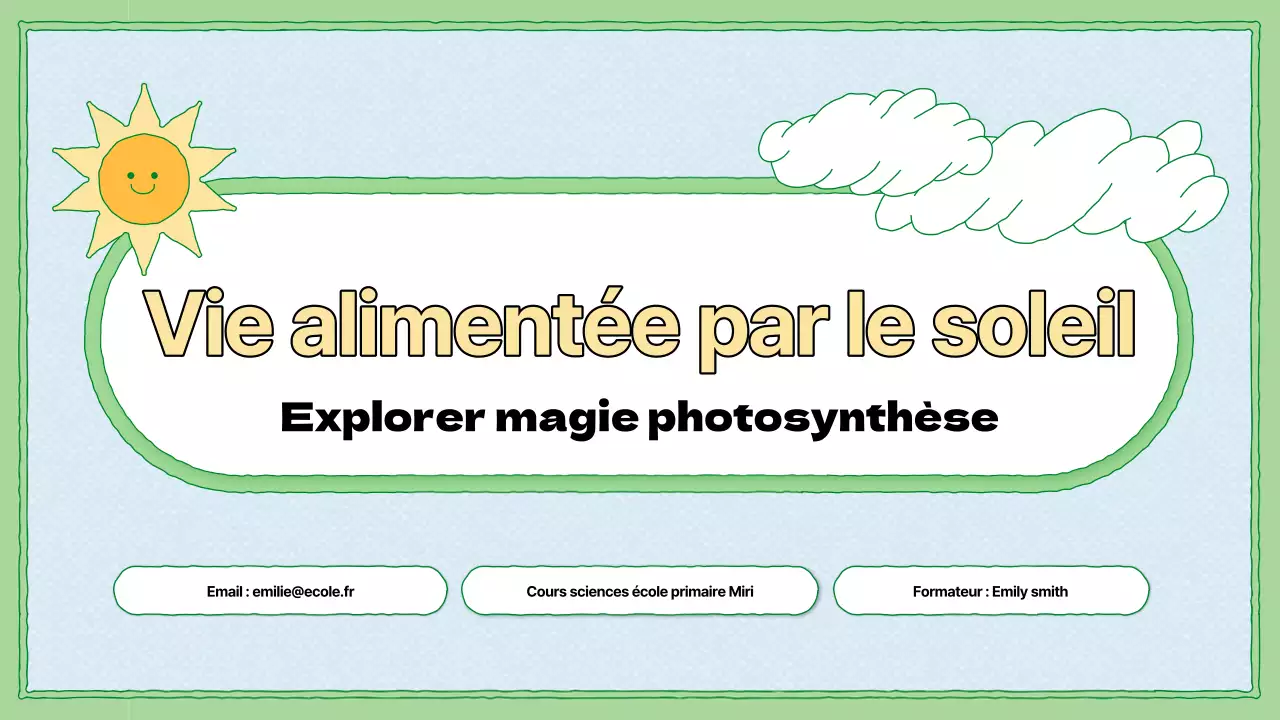 Ressources pédagogiques sur la photosynthèse en chartreuse et bleu clair