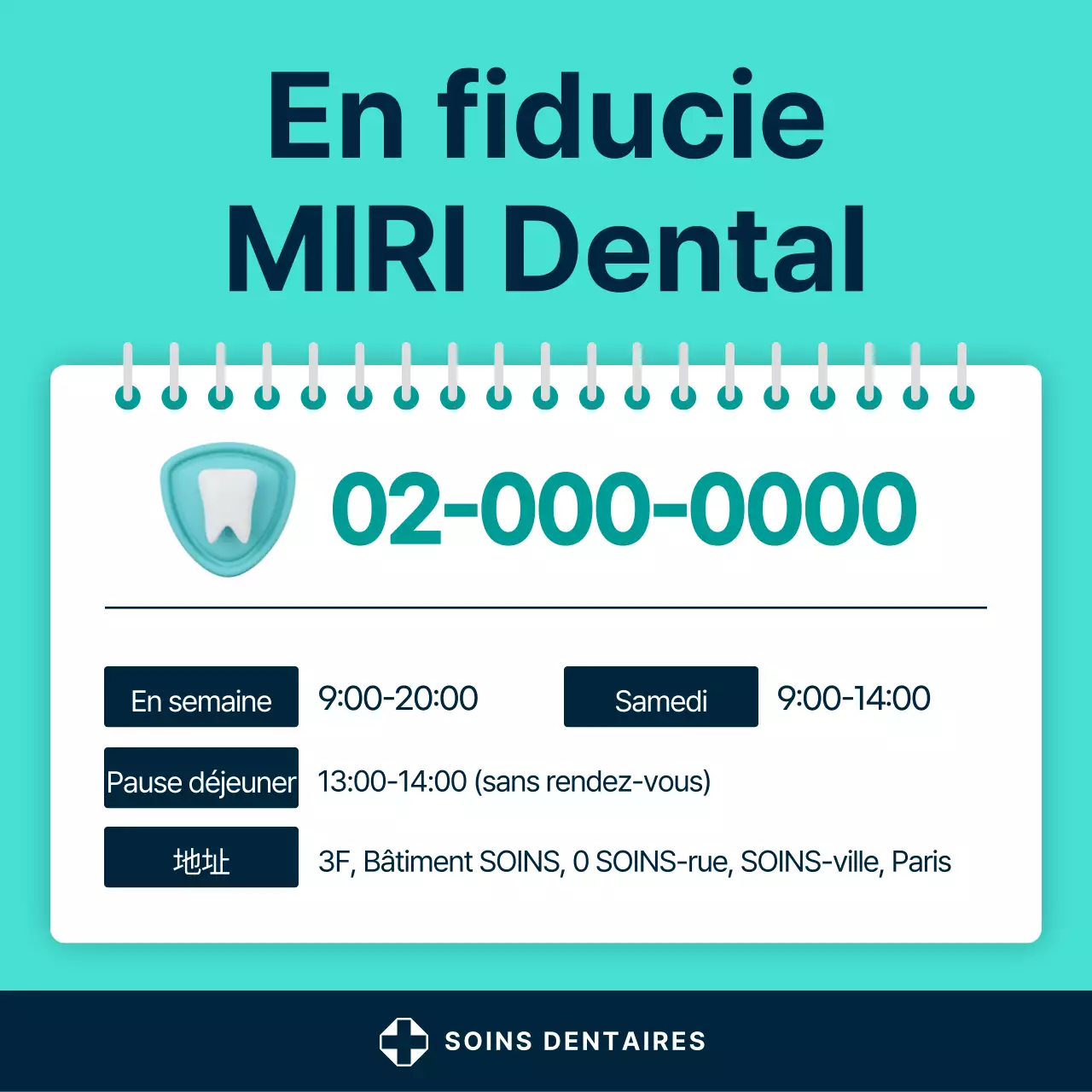 Un simple billet promotionnel sur les soins dentaires à la menthe et au blanc