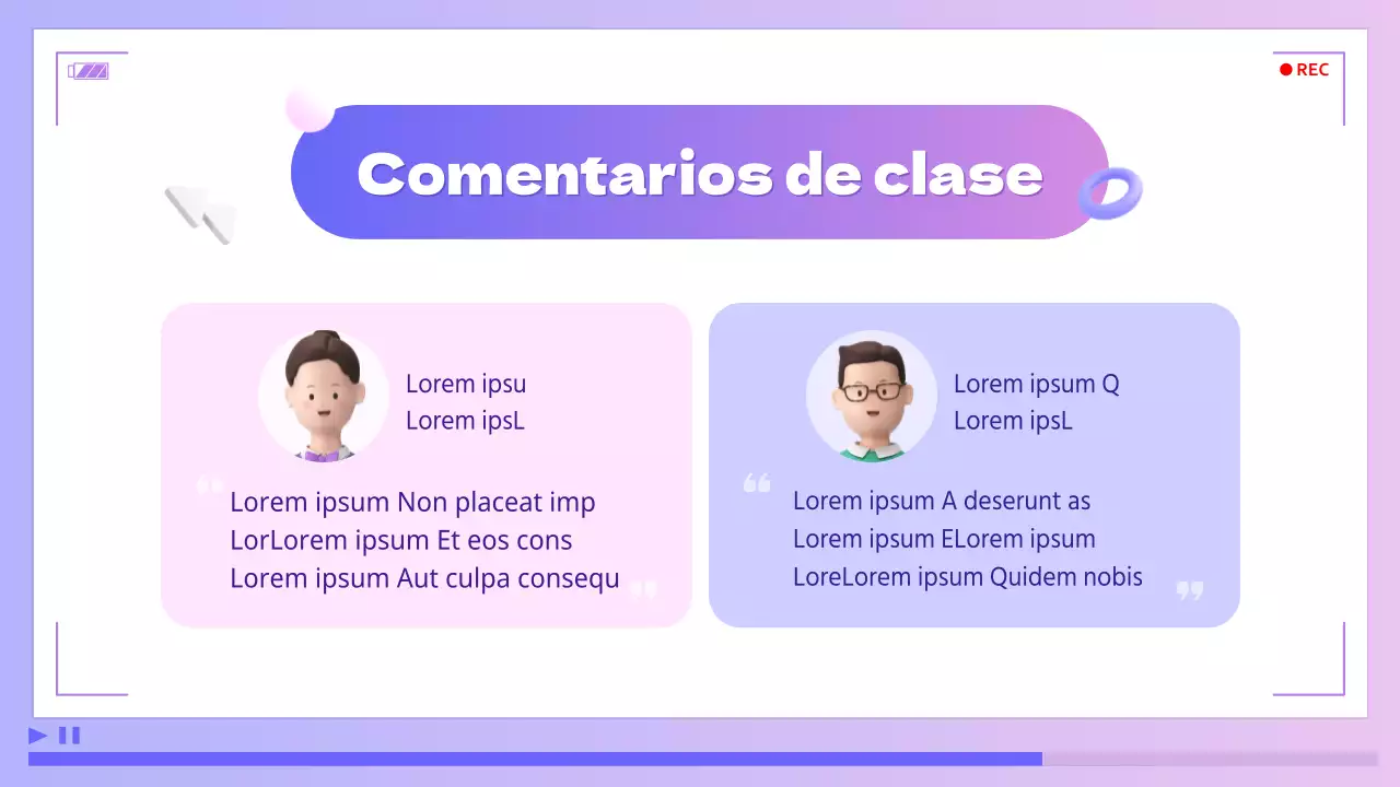 Púrpura y azul, edición de vídeo cibernético para promover clases de superación personal