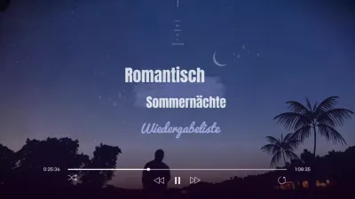 Einfache Sommernachts-Playlist-Hülle in Marineblau und Lila