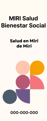 Centro de salud y bienestar sencillo con formas coloridas