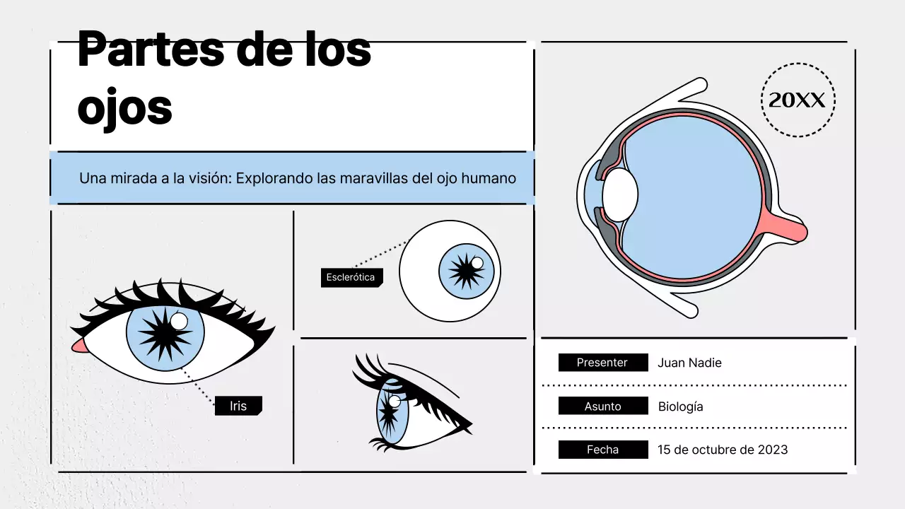 Promoción de la ciencia moderna en azul claro y gris