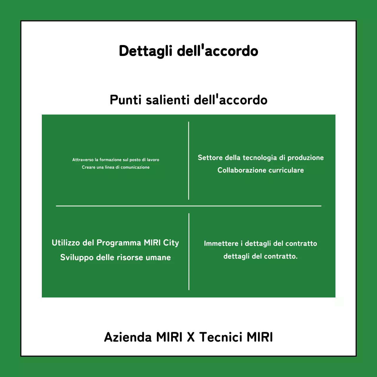 Un semplice accordo sul posto di lavoro in verde e kaki spiegato