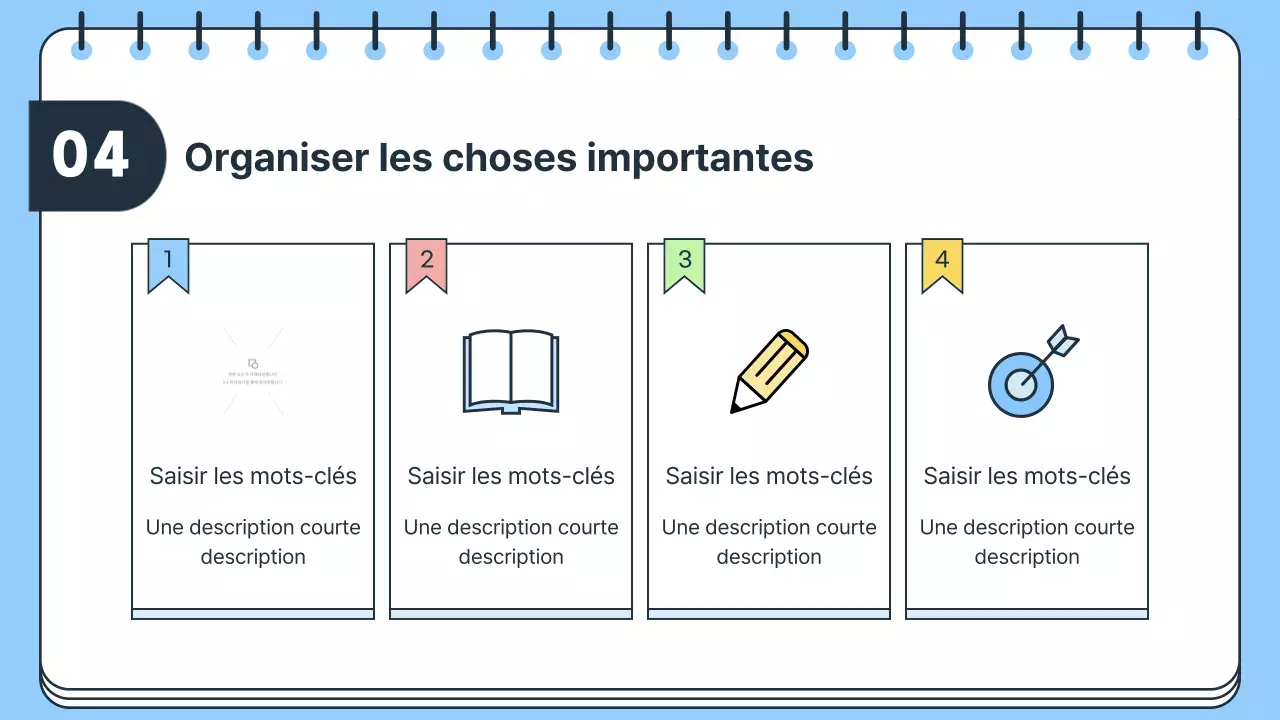 Plan de cours simple pour un professeur d'école en bleu et blanc