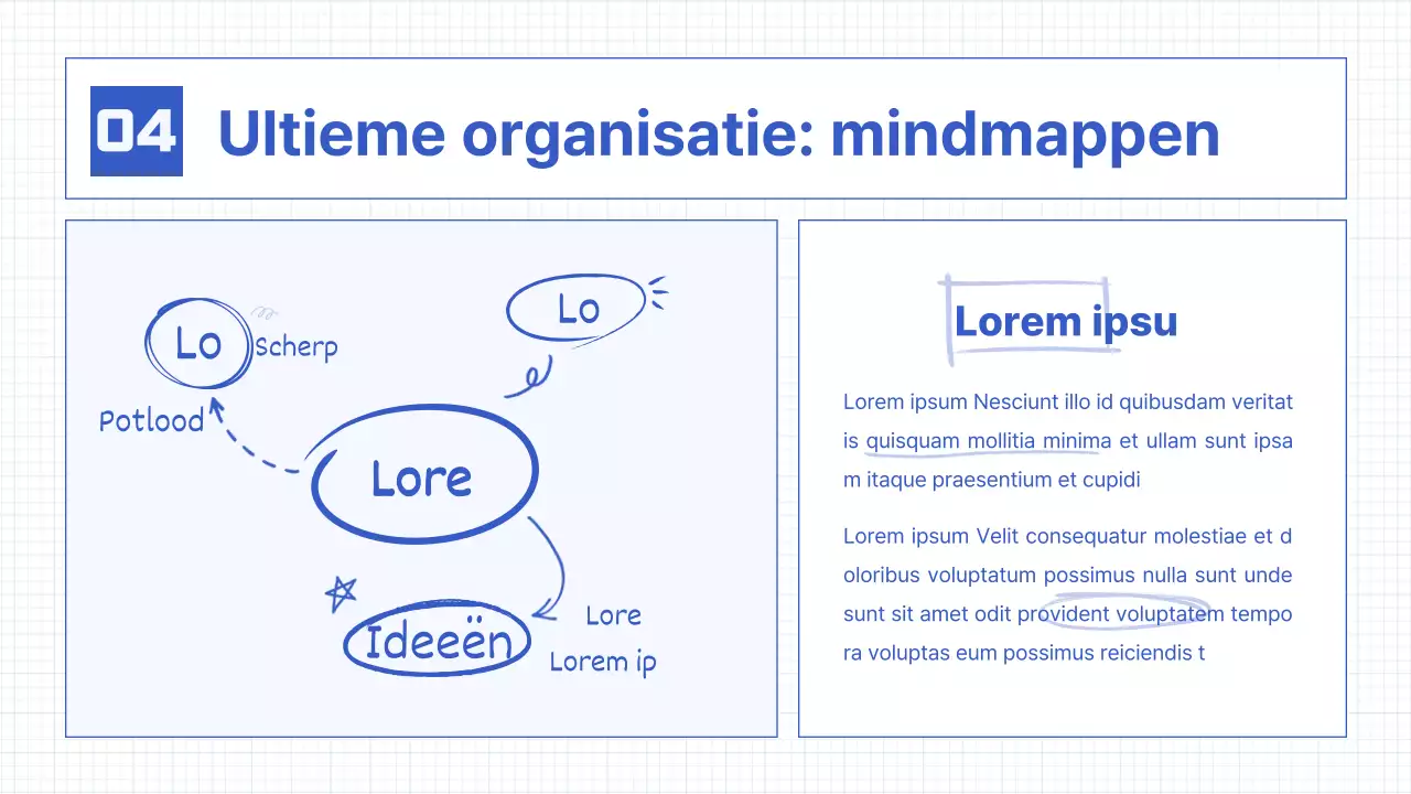 Eenvoudige handschriftelementen in blauw Lesmateriaal