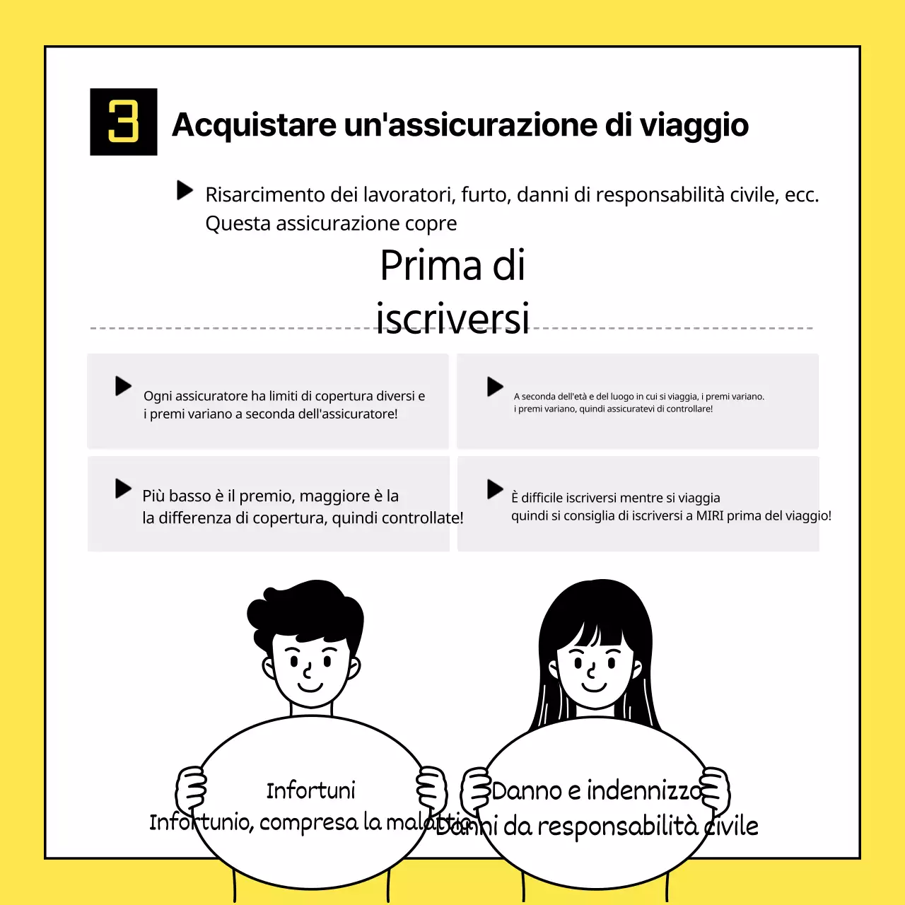 Sulla semplice lista di controllo per l'imballaggio internazionale gialla e nera