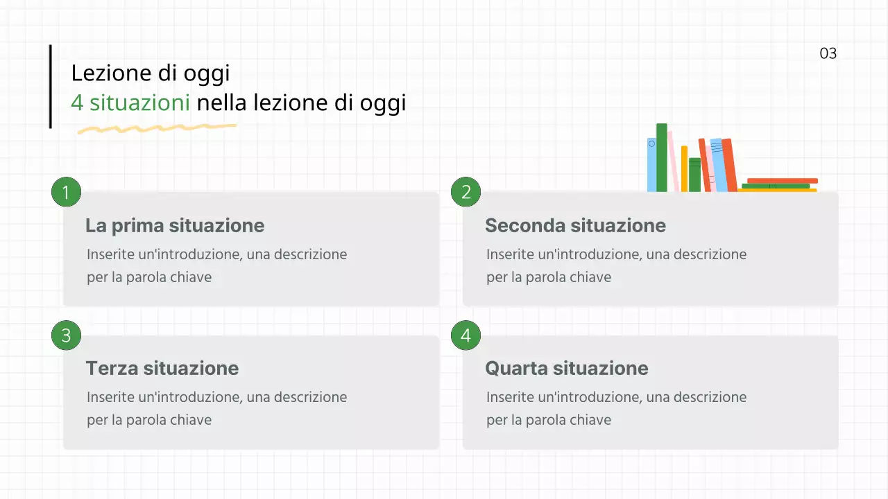 Piano di lezione semplice per insegnanti di scuola in bianco e verde
