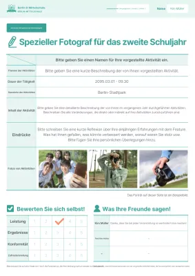 Einfaches weißes und mintfarbenes Klassenzimmer Merkmal Aktivität Blatt Lektion Plan