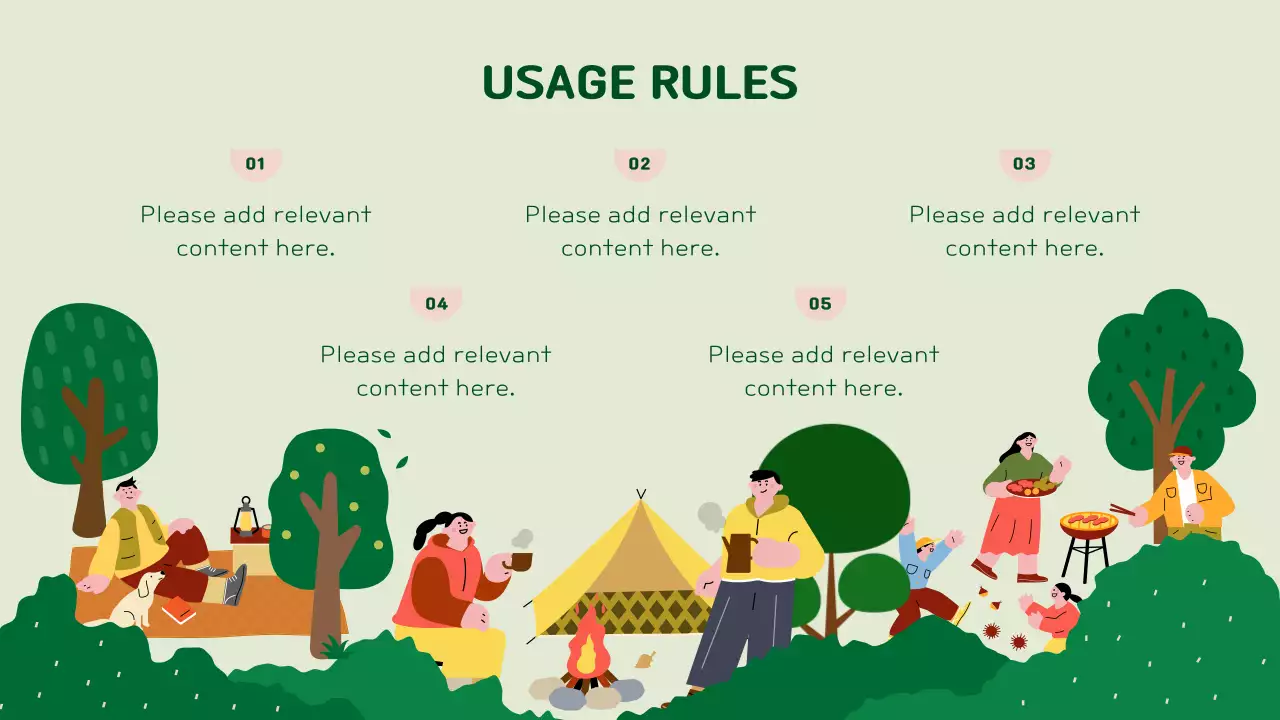 그린 러스틱 캠핑 가이드 프레젠테이션