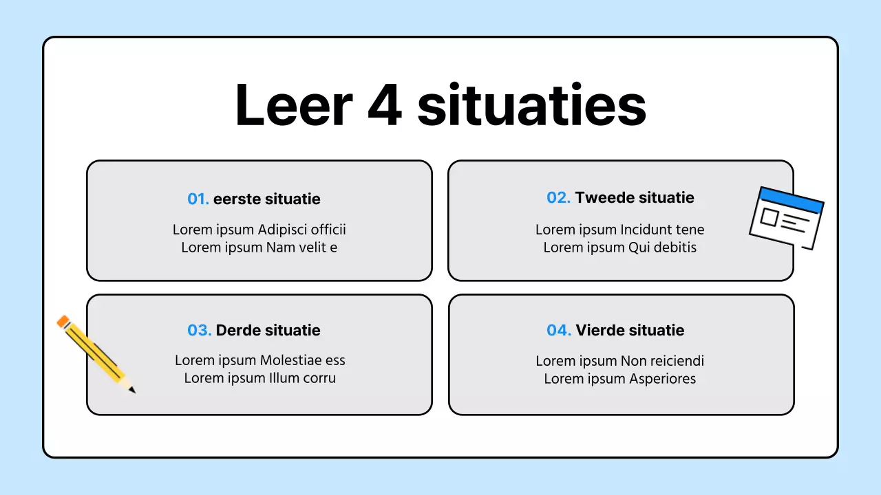 Leuke gele en blauwe schoolspullen