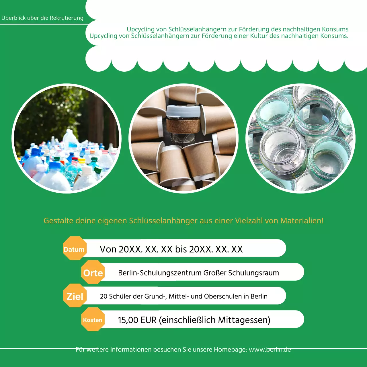 Über das Programm Pop Art of Recycling in Blau