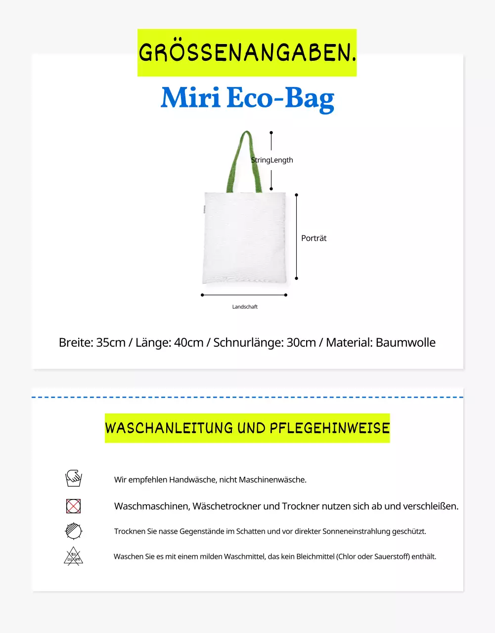 Einfache Sommermode Öko-Tasche in blau erklärt