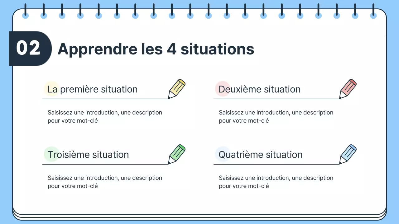 Plan de cours simple pour un professeur d'école en bleu et blanc