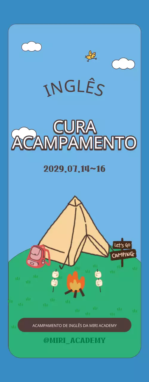 Conceito de acampamento da Academia de Inglês por Camping Illustrated