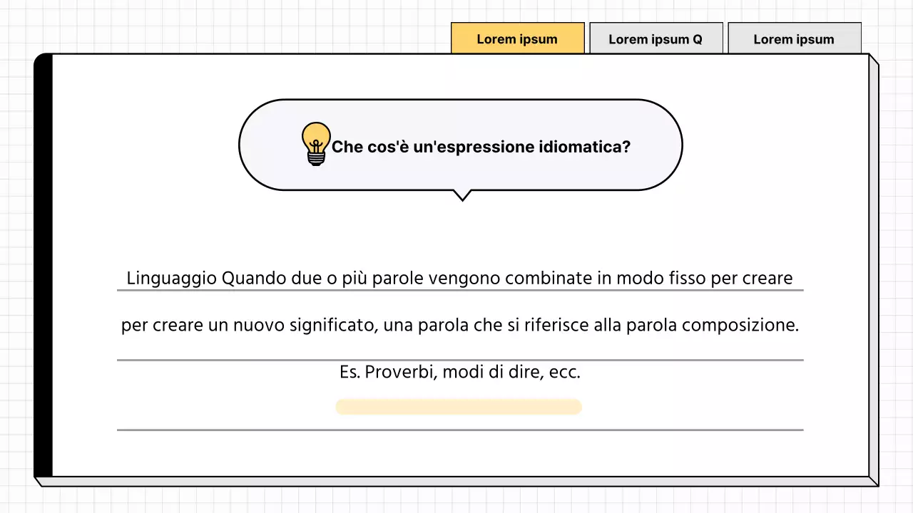 Materiale didattico semplice in giallo e bianco