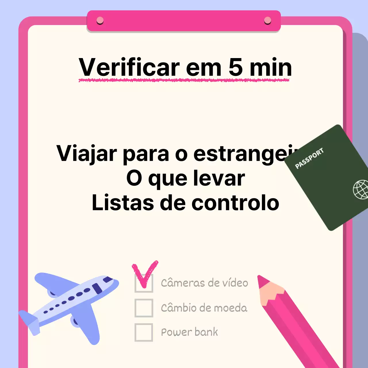 Um guia para fazer a mala para uma viagem ao estrangeiro em tons de rosa e malva