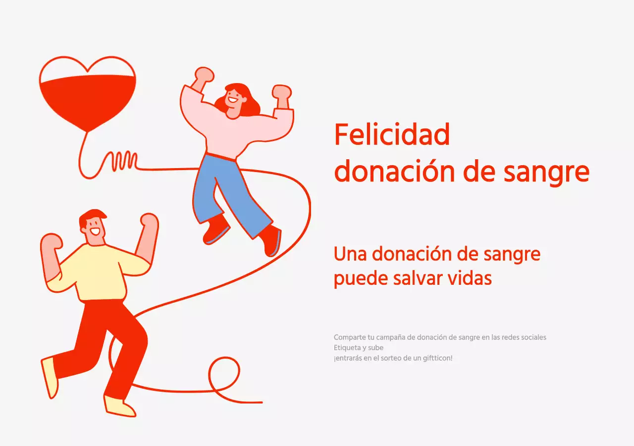 Concepto de ilustración de donación de sangre en rojo y gris