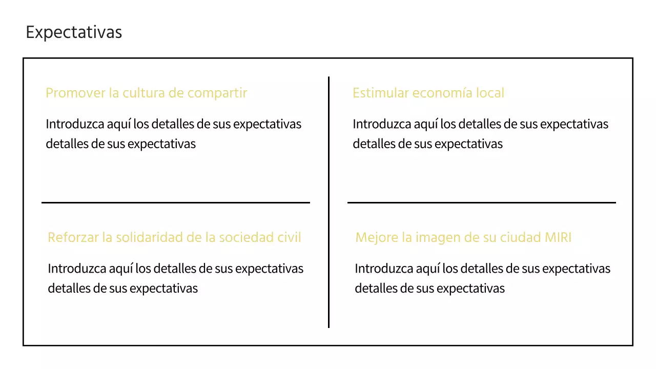 Propuesta de patrocinio de una fiesta local en amarillo