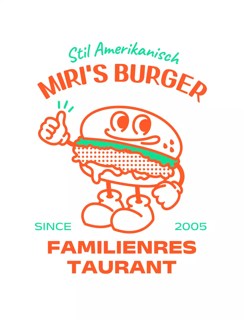 Logo für Hamburger nach amerikanischer Art
