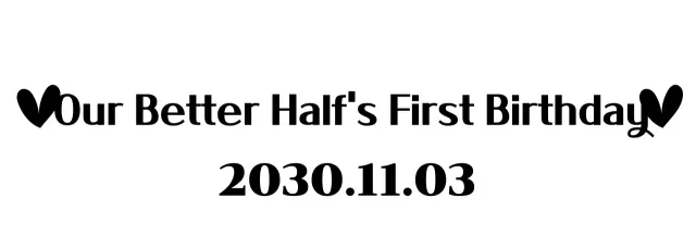 Một món quà sinh nhật đơn giản và dễ thương với hình trái tim và dòng chữ serif.