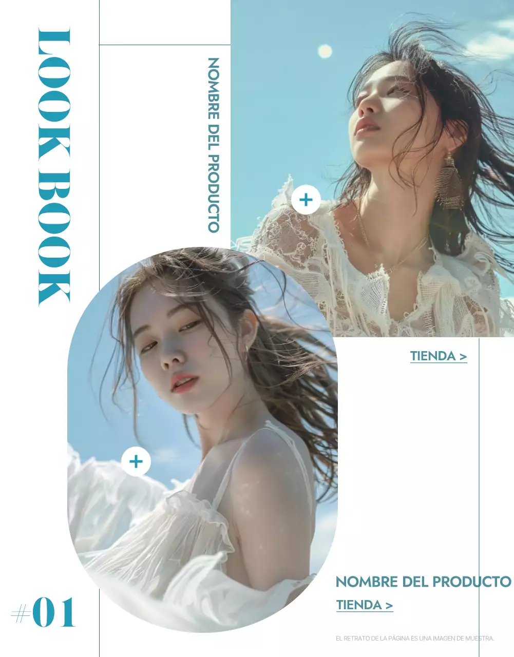 Promueve la moda minimalista de verano en azul y celeste