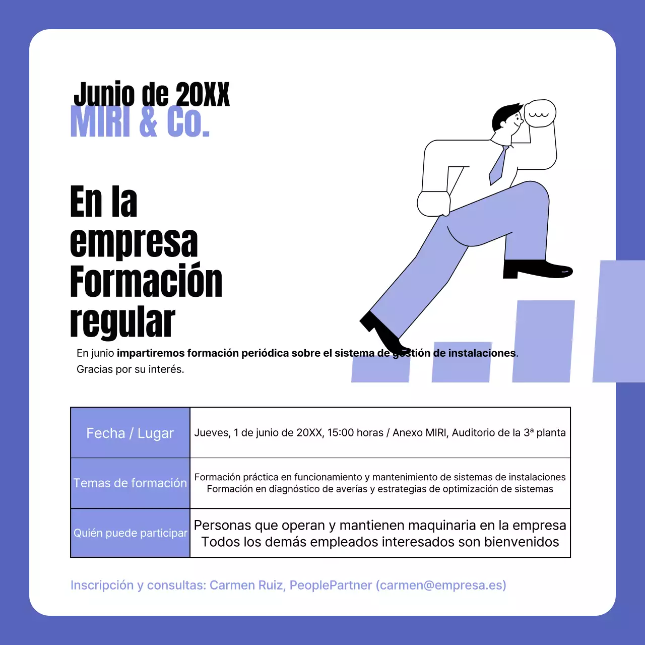 Promover la formación interna moderna en púrpura