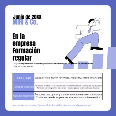 Promover la formación interna moderna en púrpura