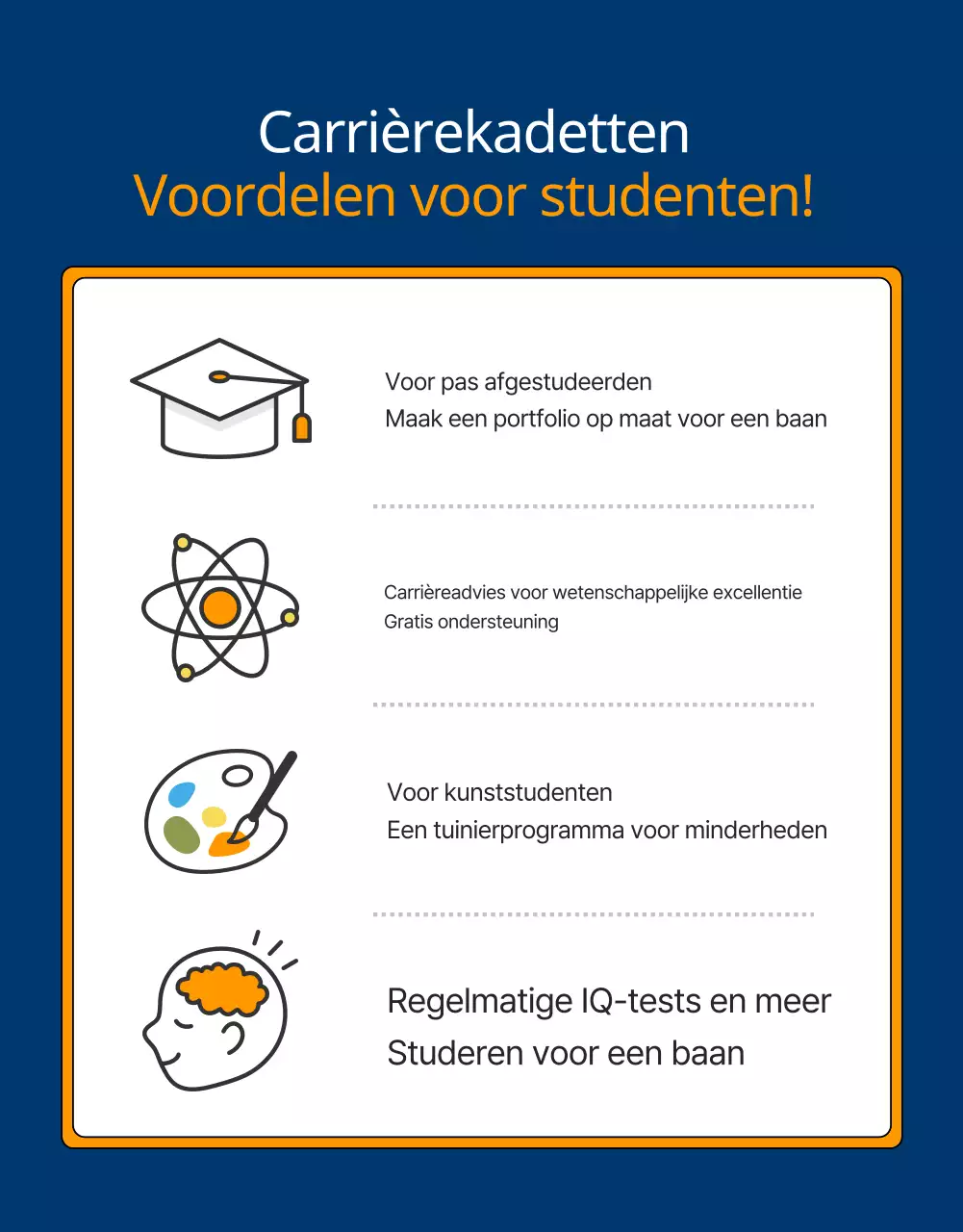 Een marineblauwe jeugdwerkgelegenheidsacademie promoten