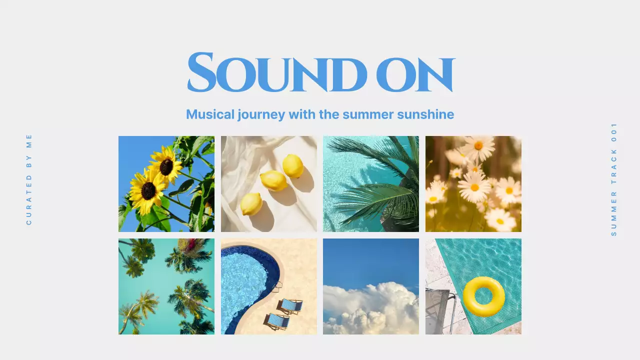 Blue Modern Summer Playlist YouTube Thumbnail