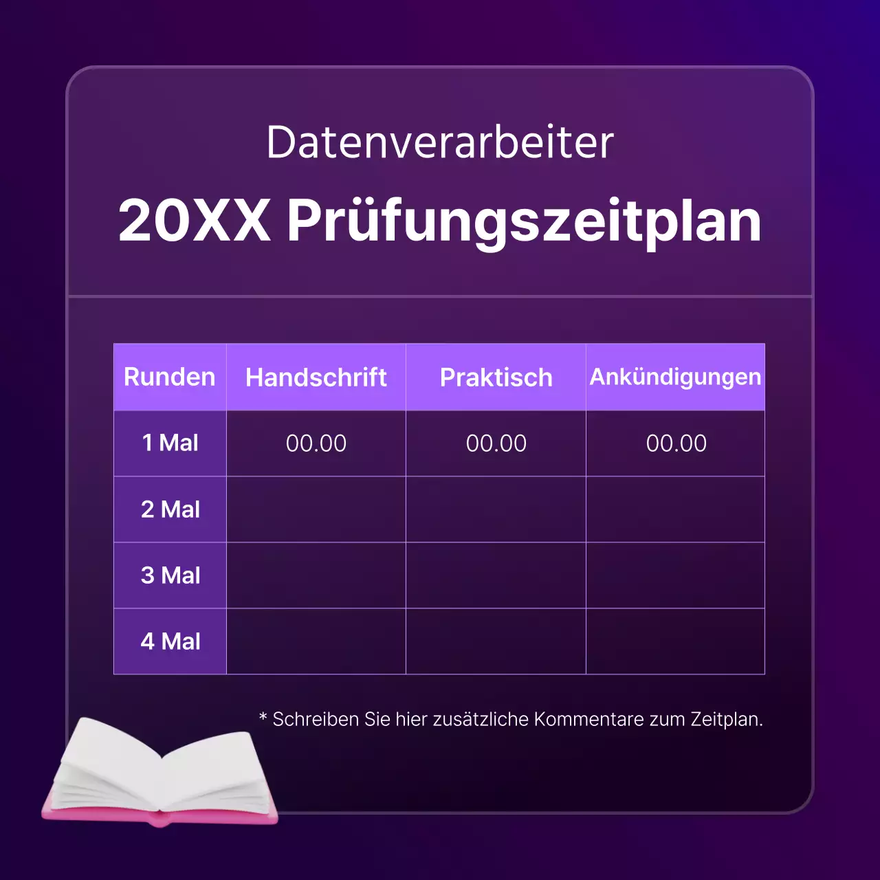 Eine einfache lila-schwarze Qualifikationsanzeige