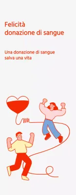 Concetto di illustrazione della donazione di sangue in rosso e grigio