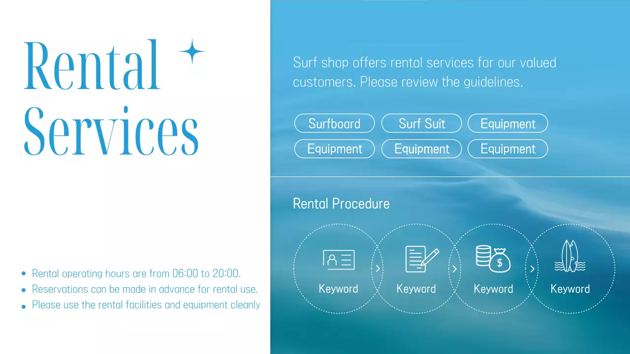 Blue Simple Surf Notice Presentation