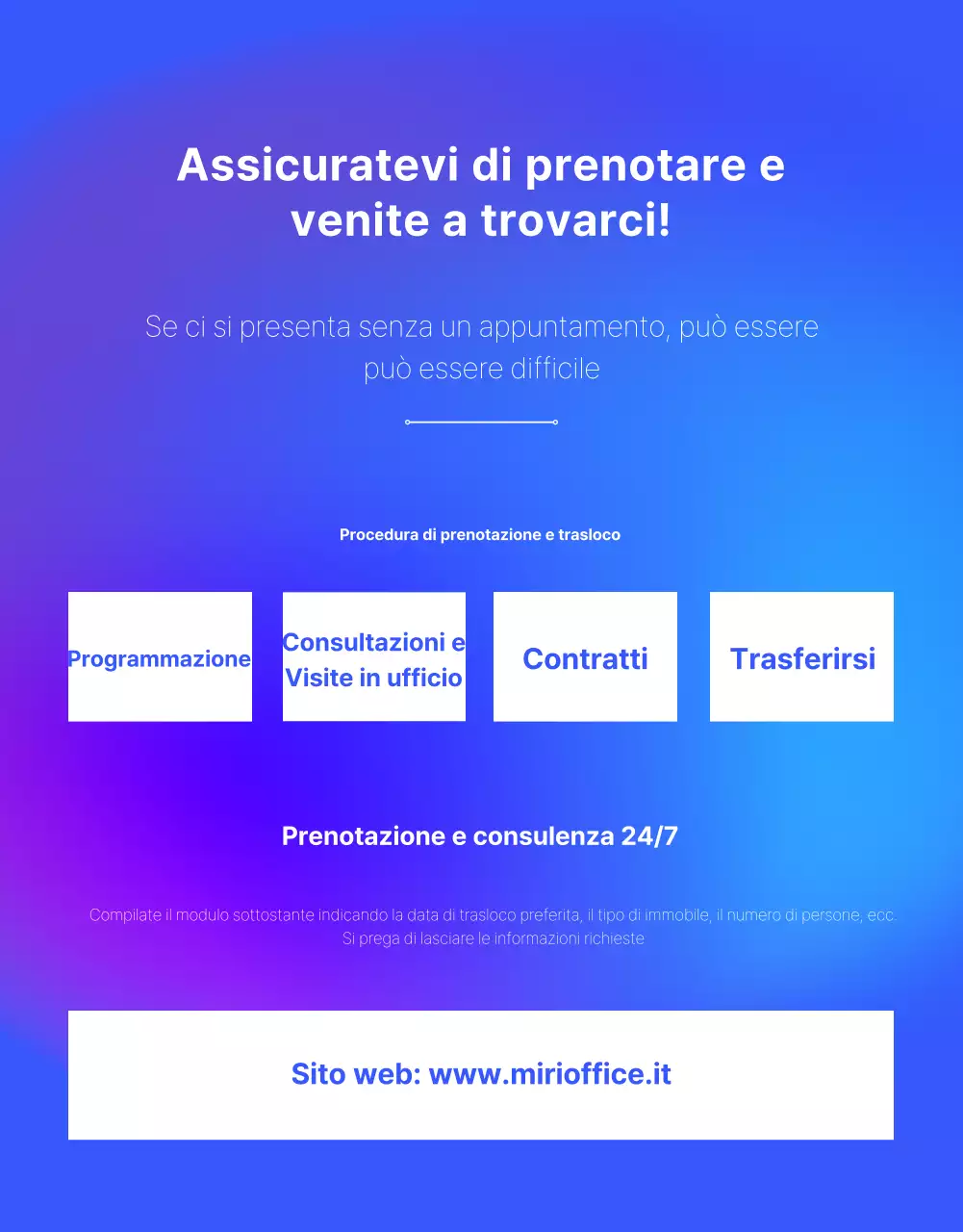Promuovere il moderno spazio ufficio condiviso di Blue