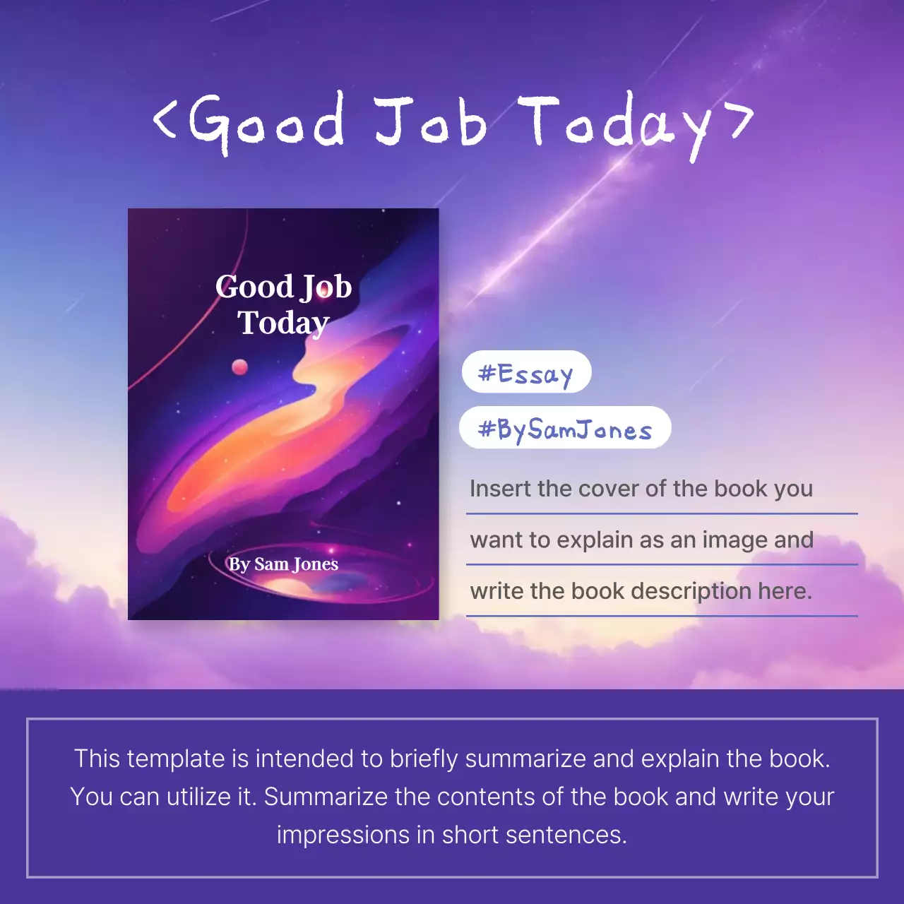 Purple Aesthetic Book Guide Social Media Post