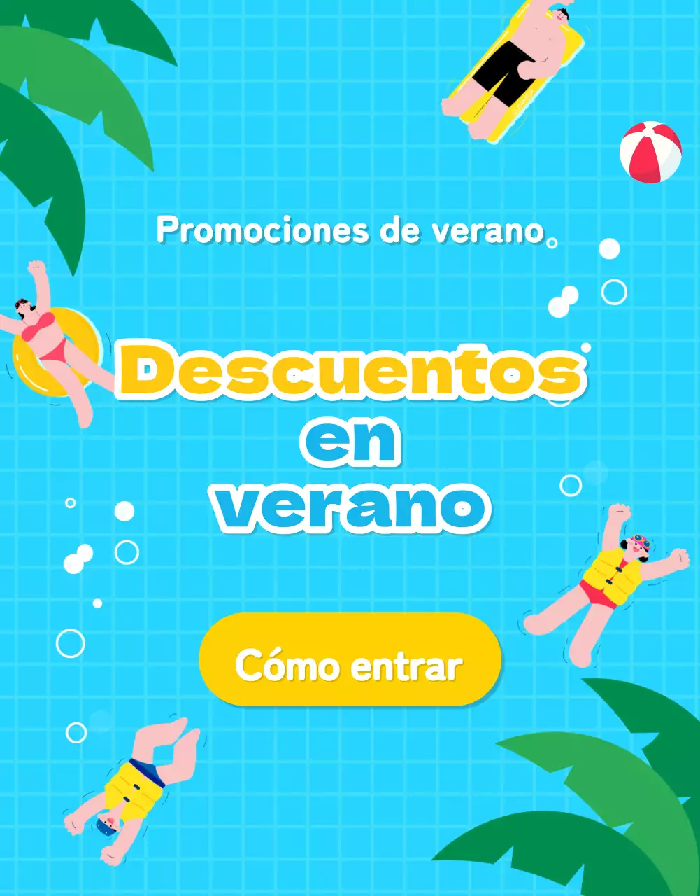Promociona un bonito verano en azul claro