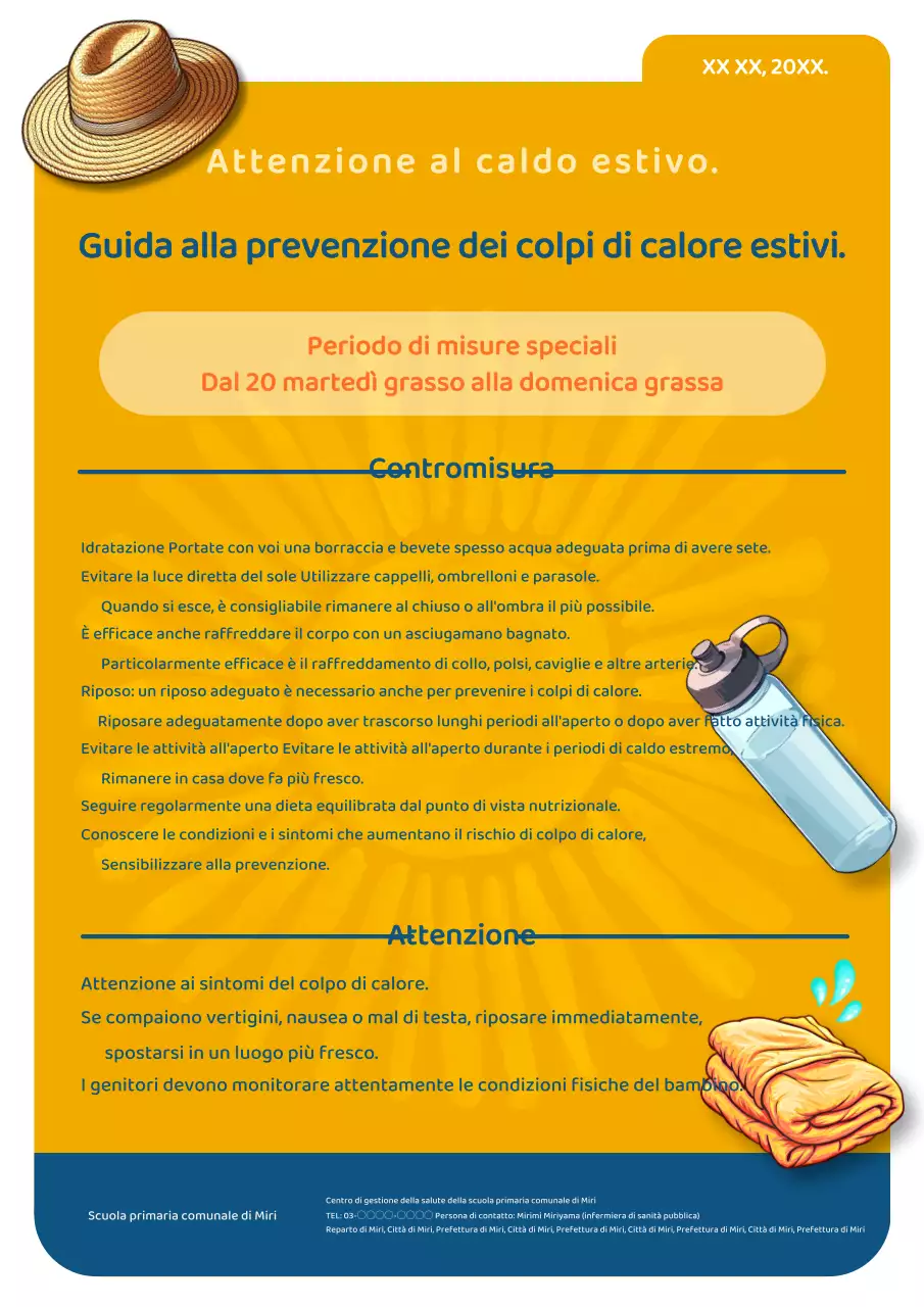 Guida alla prevenzione dei colpi di calore estivi con enfasi sul calore arancione!