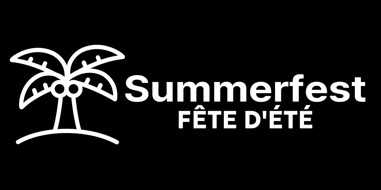 Festival d'été simple avec illustrations de palmiers