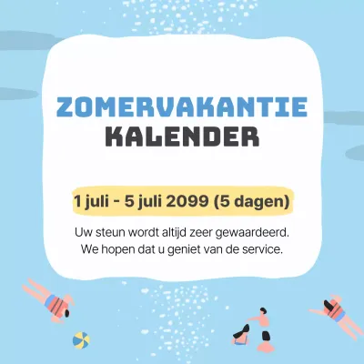 Eenvoudige vakantie-informatie in lichtblauw